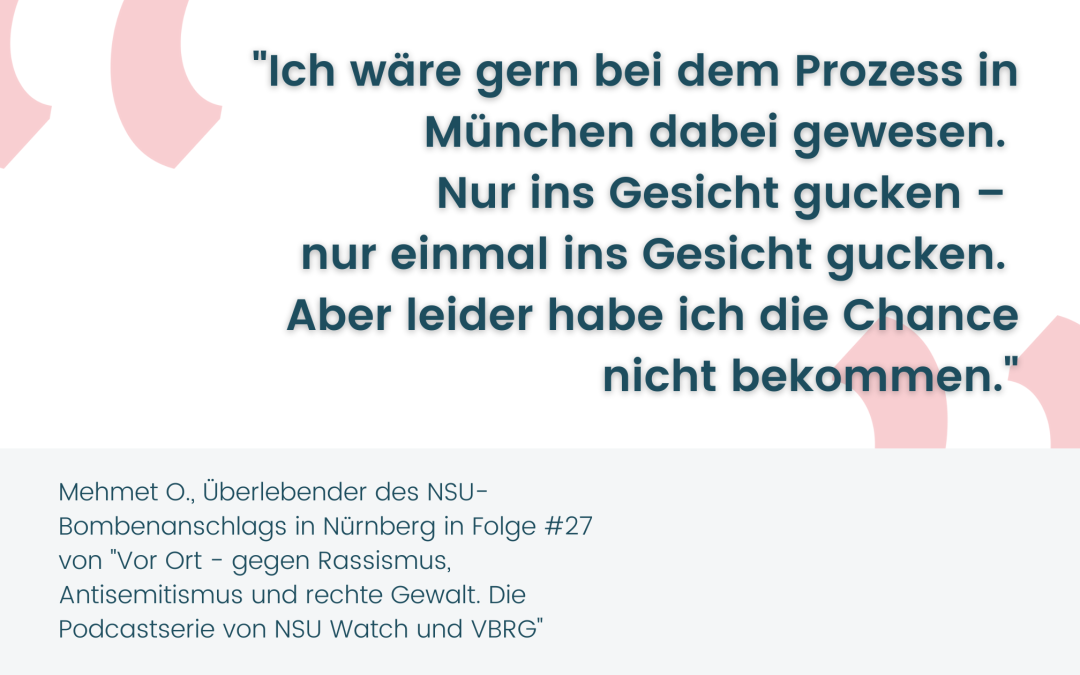 „Vor Ort“-Podcast #27 in Bayern: Der vergessene Anschlag des NSU auf Mehmet O. in Nürnberg im Juni 1999