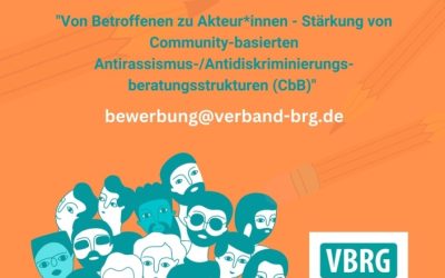 Job advertisement: Project Officer for the project “From victims to actors – strengthening community-based anti-racism/anti-discrimination counseling structures (CbB)”